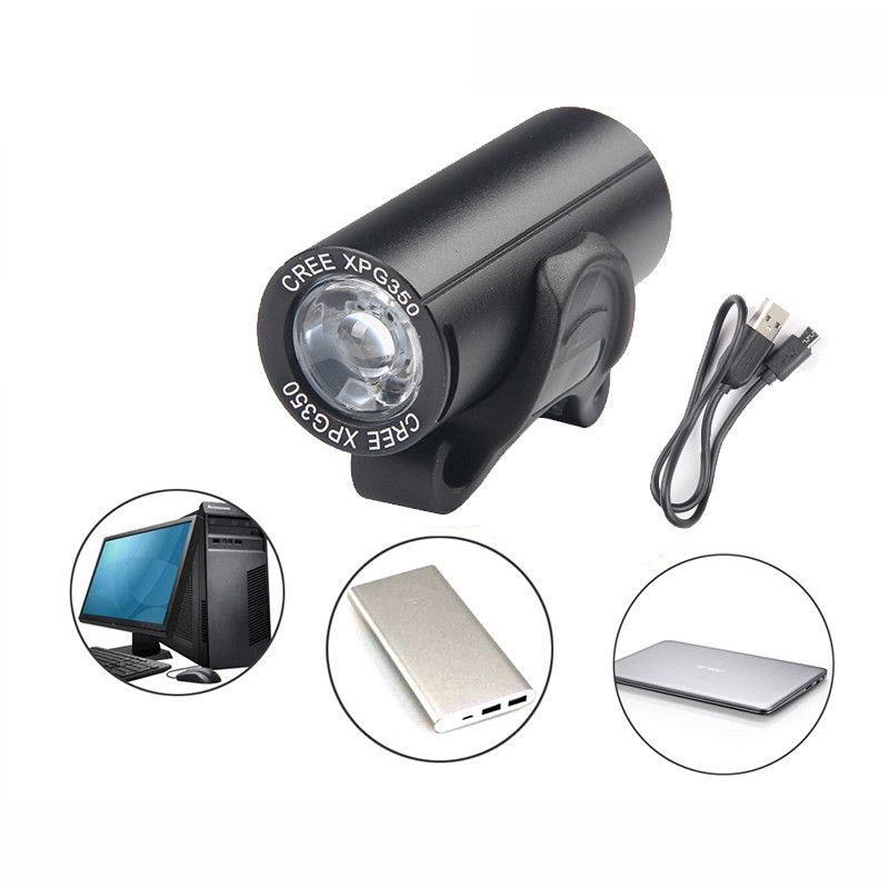 LED Bike Front & Rear Light Set – Black
