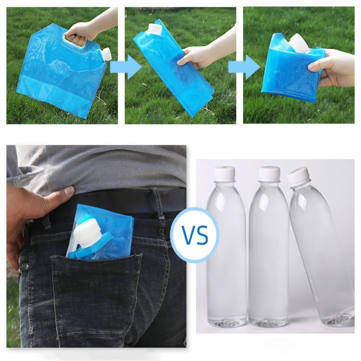 Collapsible Food-Grade Water Container for Camping