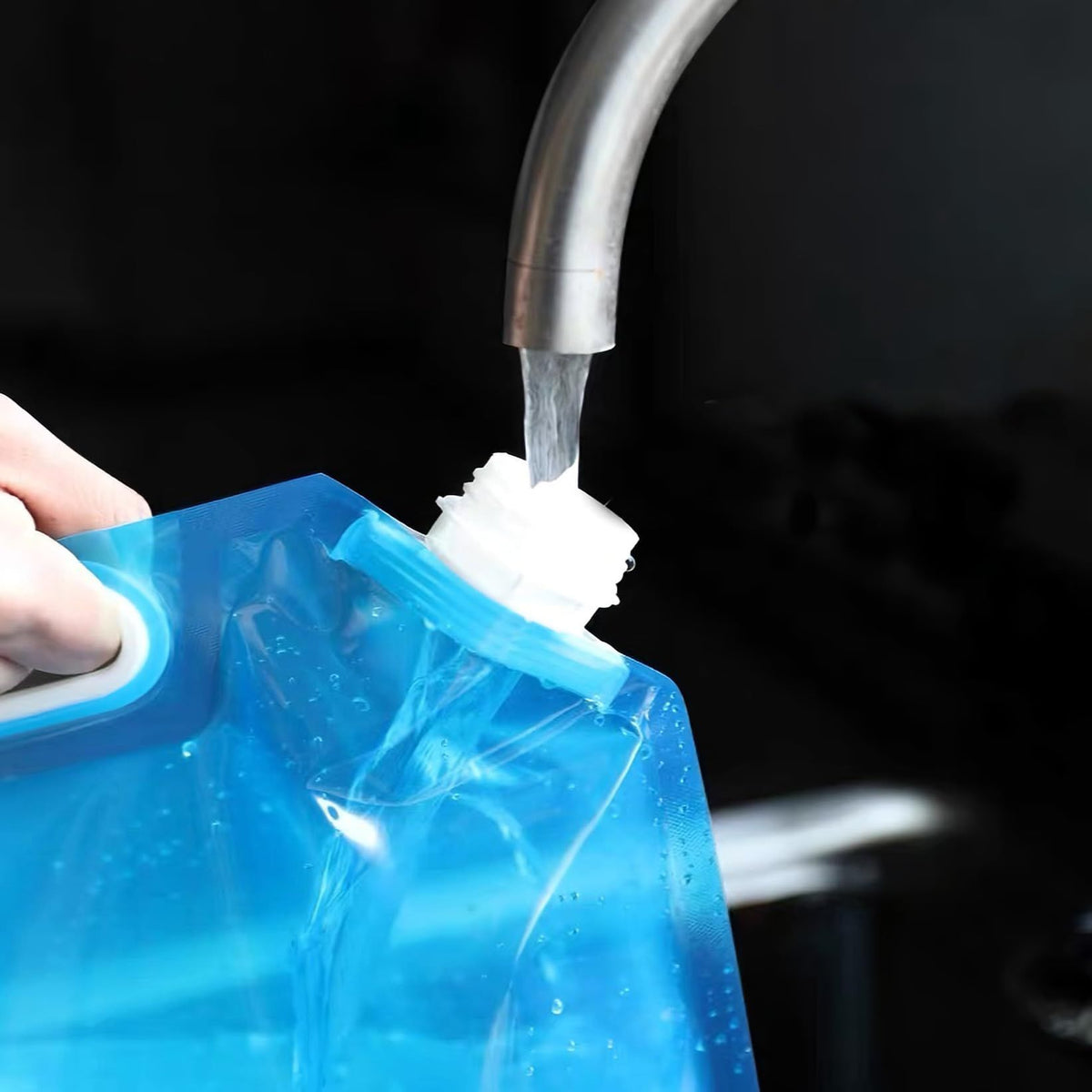 Collapsible Food-Grade Water Container for Camping