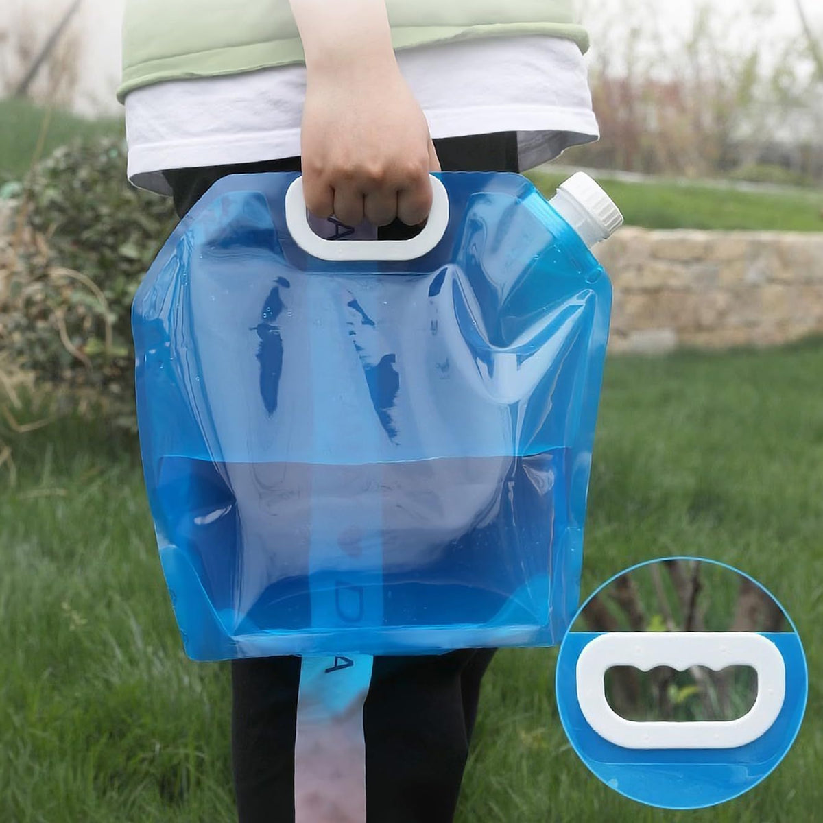 Collapsible Food-Grade Water Container for Camping
