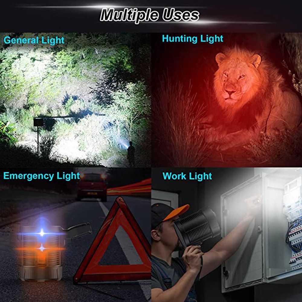 Rechargeable LED Spotlight with Solar Panel