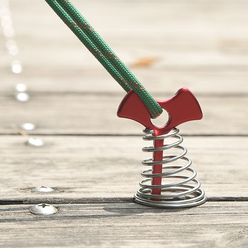 Deck Peg Anchor with Spring & Carabiner