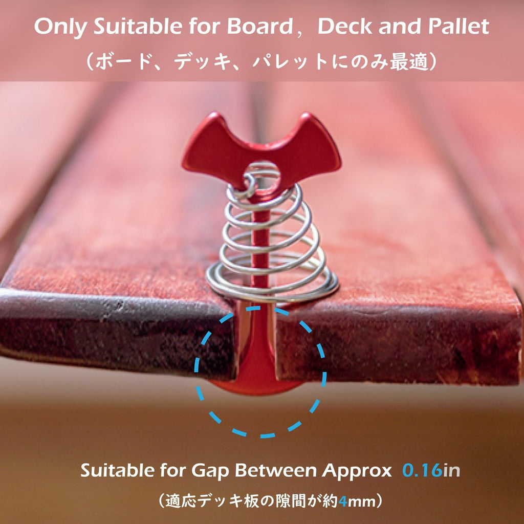 Deck Peg Anchor with Spring & Carabiner
