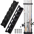 Wall-Mounted 6-Rod Fishing Rod Rack
