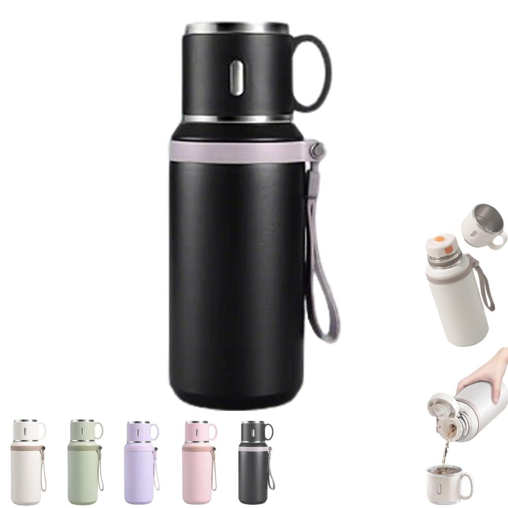 2-in-1 Insulated Flask with Lidded Cup