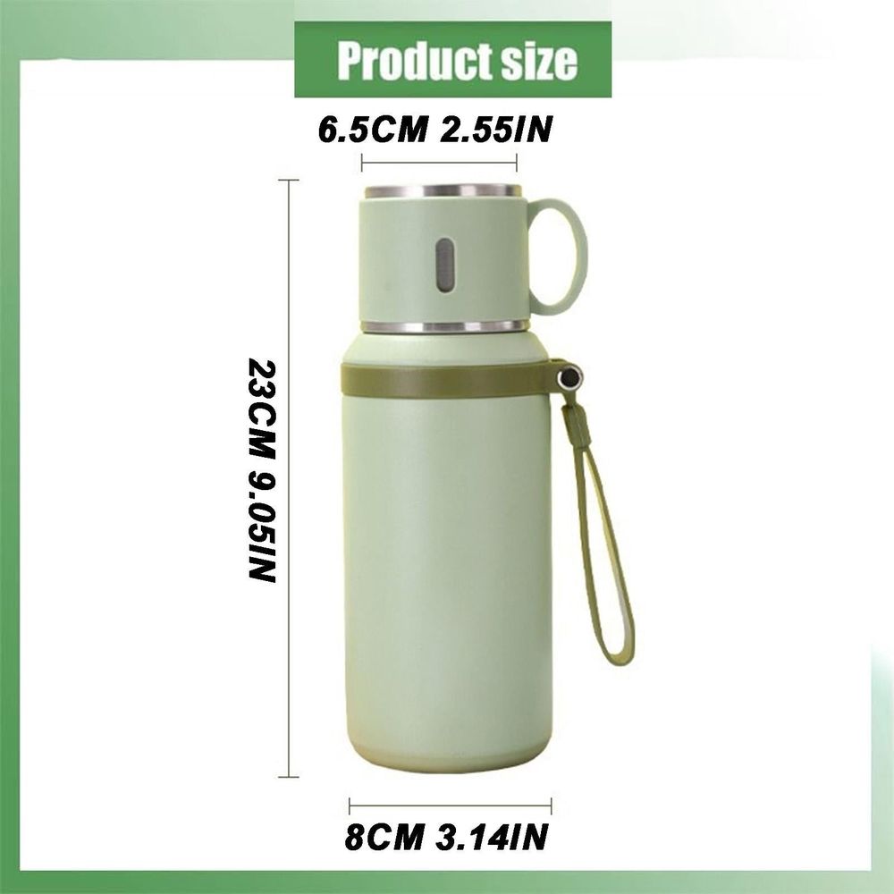 2-in-1 Insulated Flask with Lidded Cup