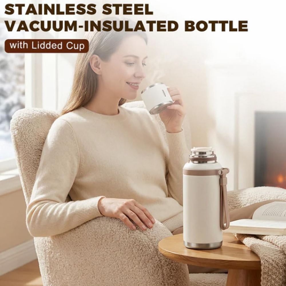 2-in-1 Insulated Flask with Lidded Cup
