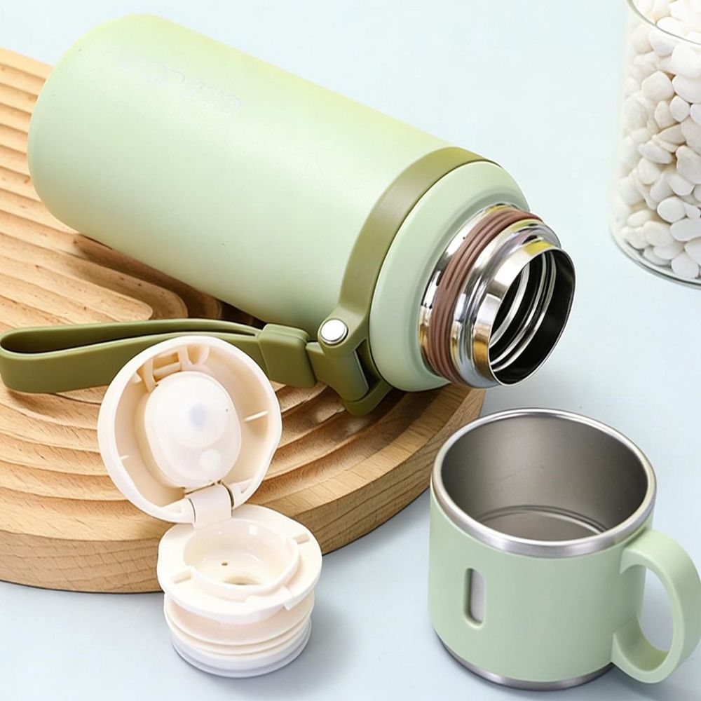 2-in-1 Insulated Flask with Lidded Cup