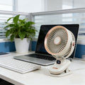 Rechargeable 10000mAh Camp Fan with LED Light