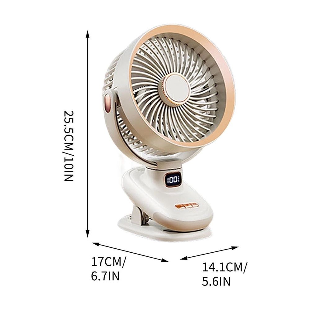 Rechargeable 10000mAh Camp Fan with LED Light