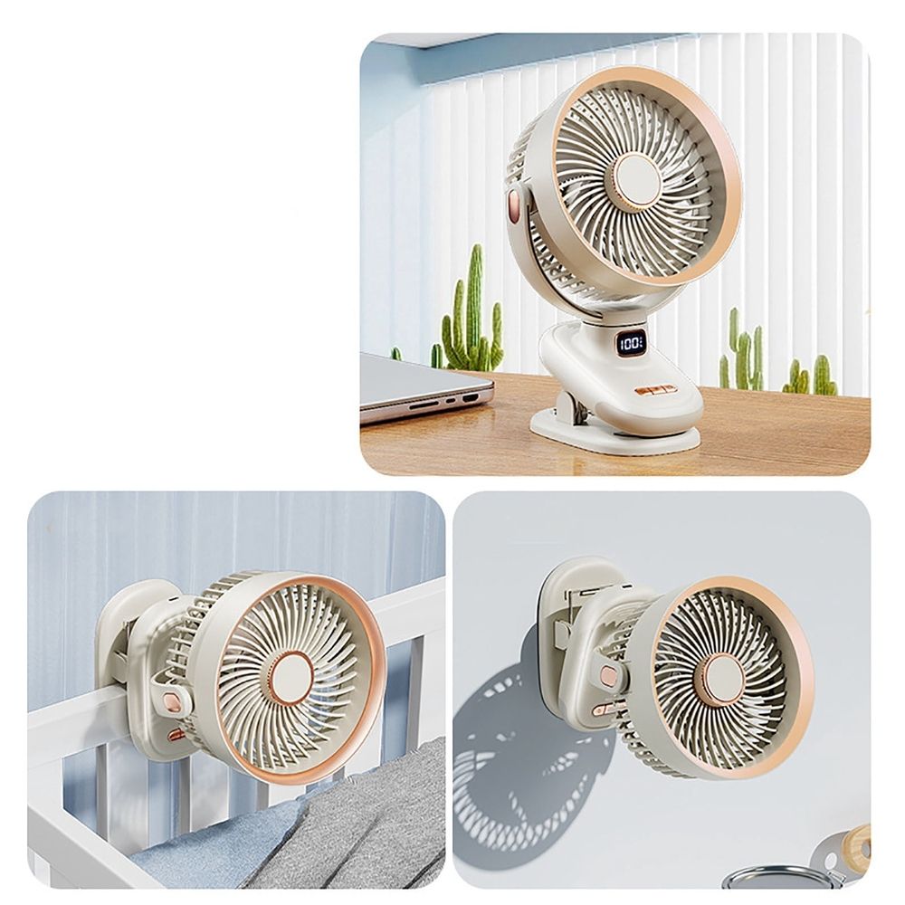 Rechargeable 10000mAh Camp Fan with LED Light
