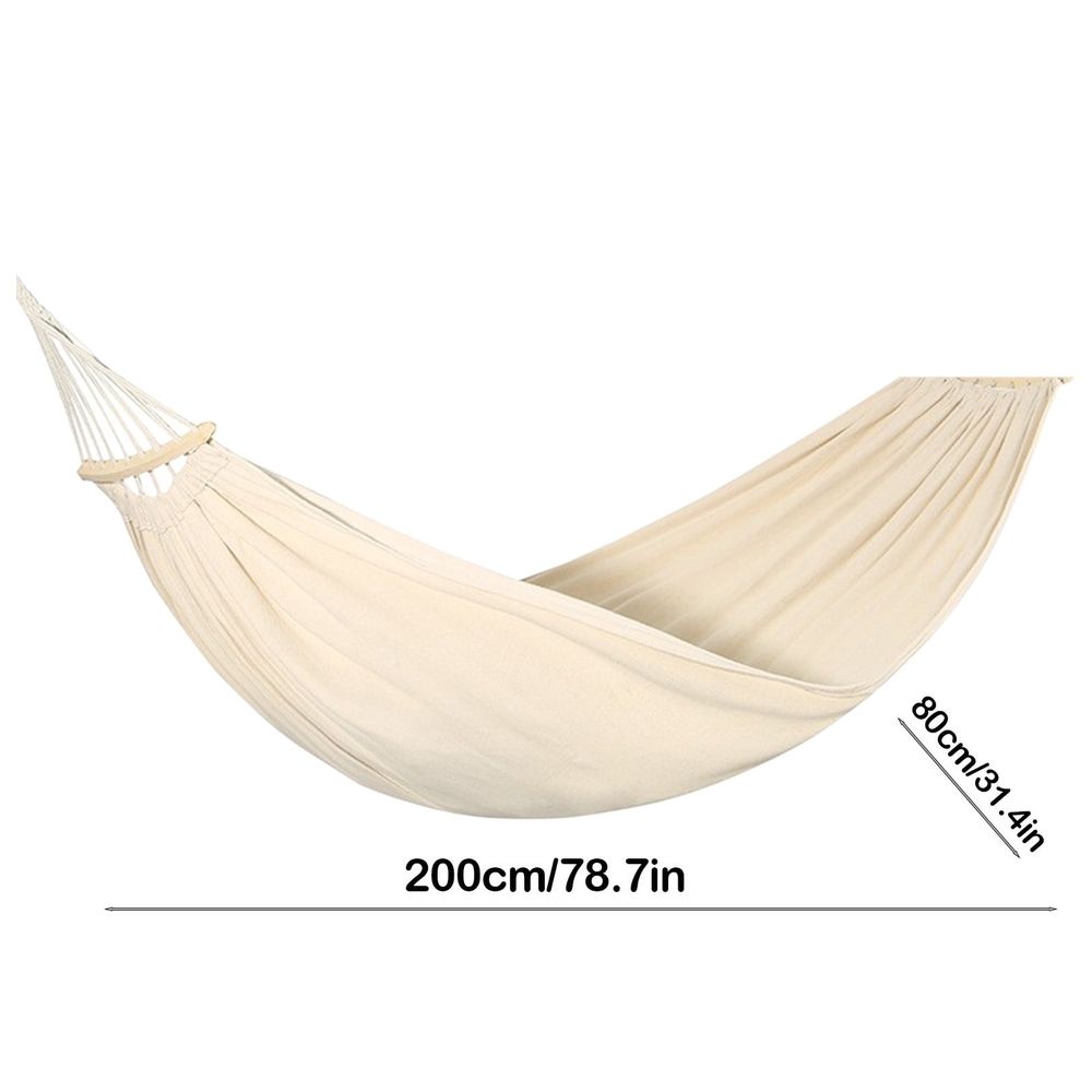 Canvas Hammock with Ropes & Carry Bag – Beige