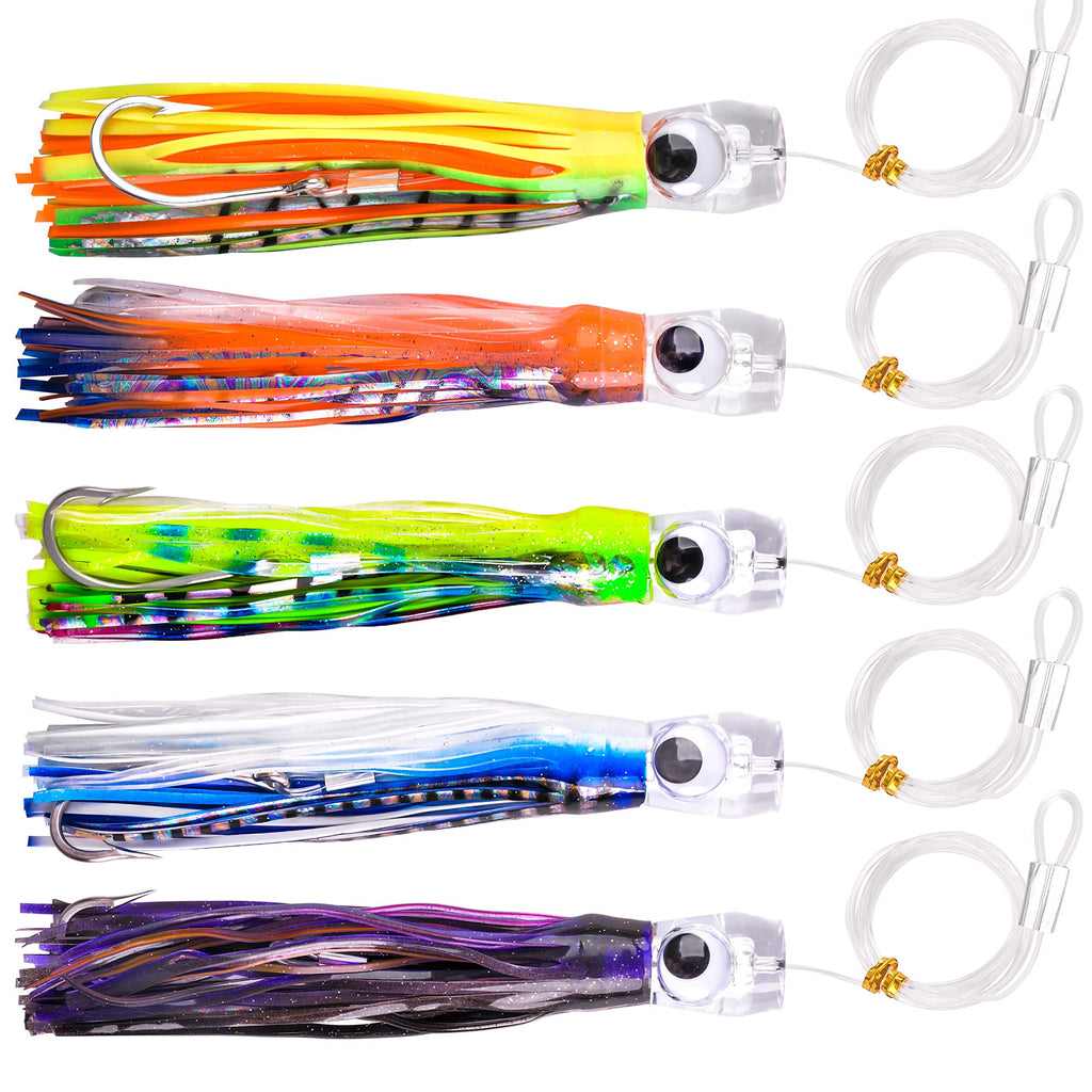 Rigged Skirted Trolling Lures – 9 Inch