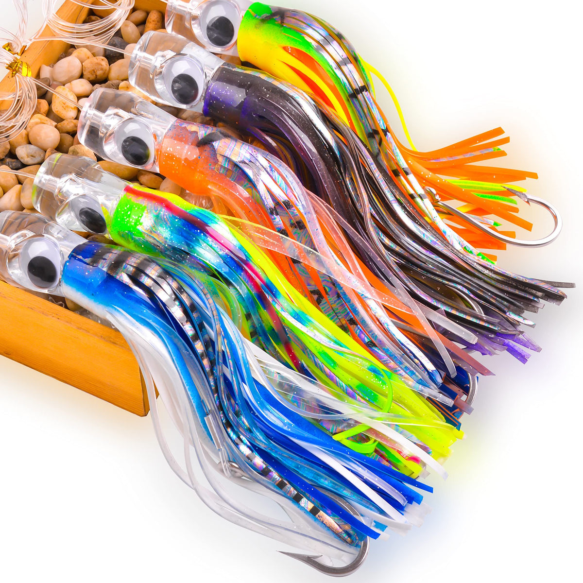 Rigged Skirted Trolling Lures – 9 Inch