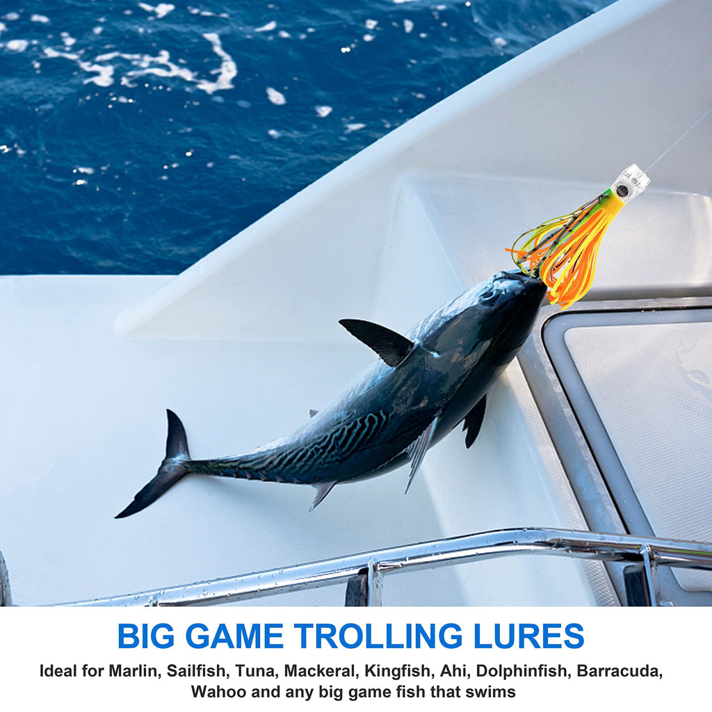 Rigged Skirted Trolling Lures – 9 Inch