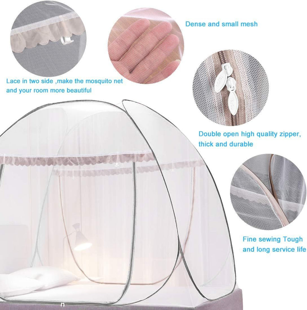 Pop-Up Folding Mosquito Net Tent for Beds