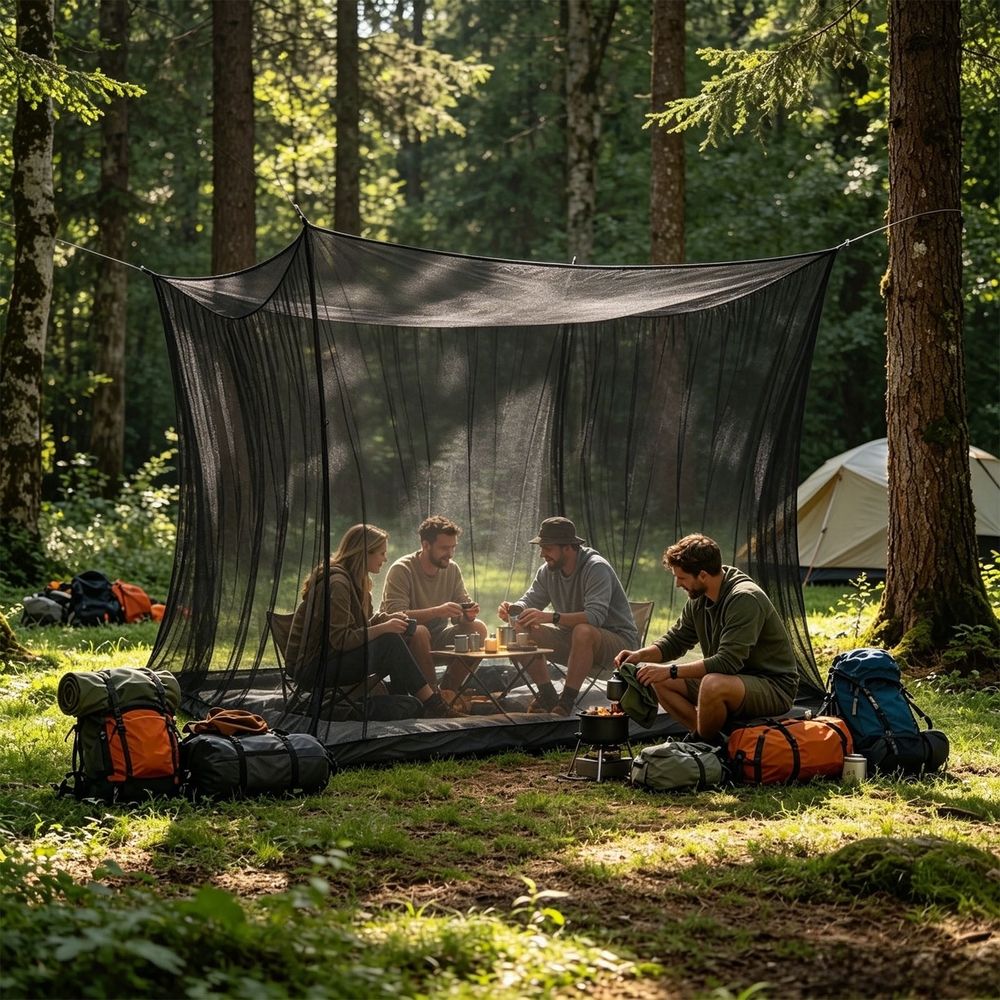 Extra Large Flat-Top Hanging Mosquito Net