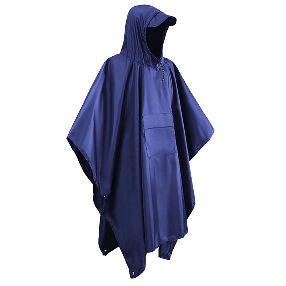 3-in-1 Waterproof Hooded Rain Poncho