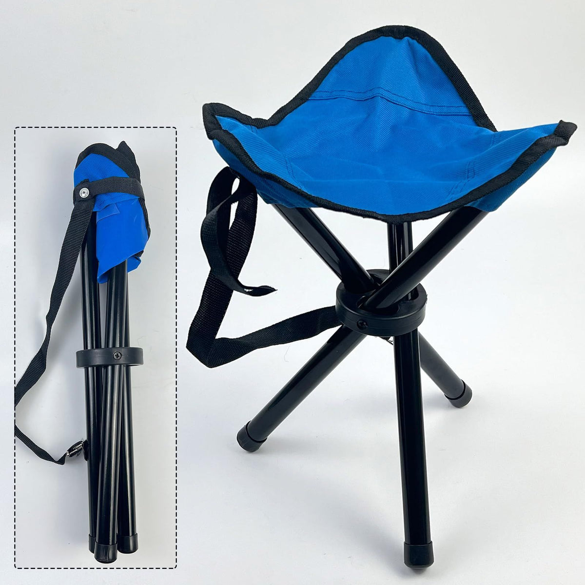 Folding Tripod Camp Stool – 600D Oxford