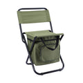 3-in-1 Folding Fishing Chair with Cooler Bag – Green