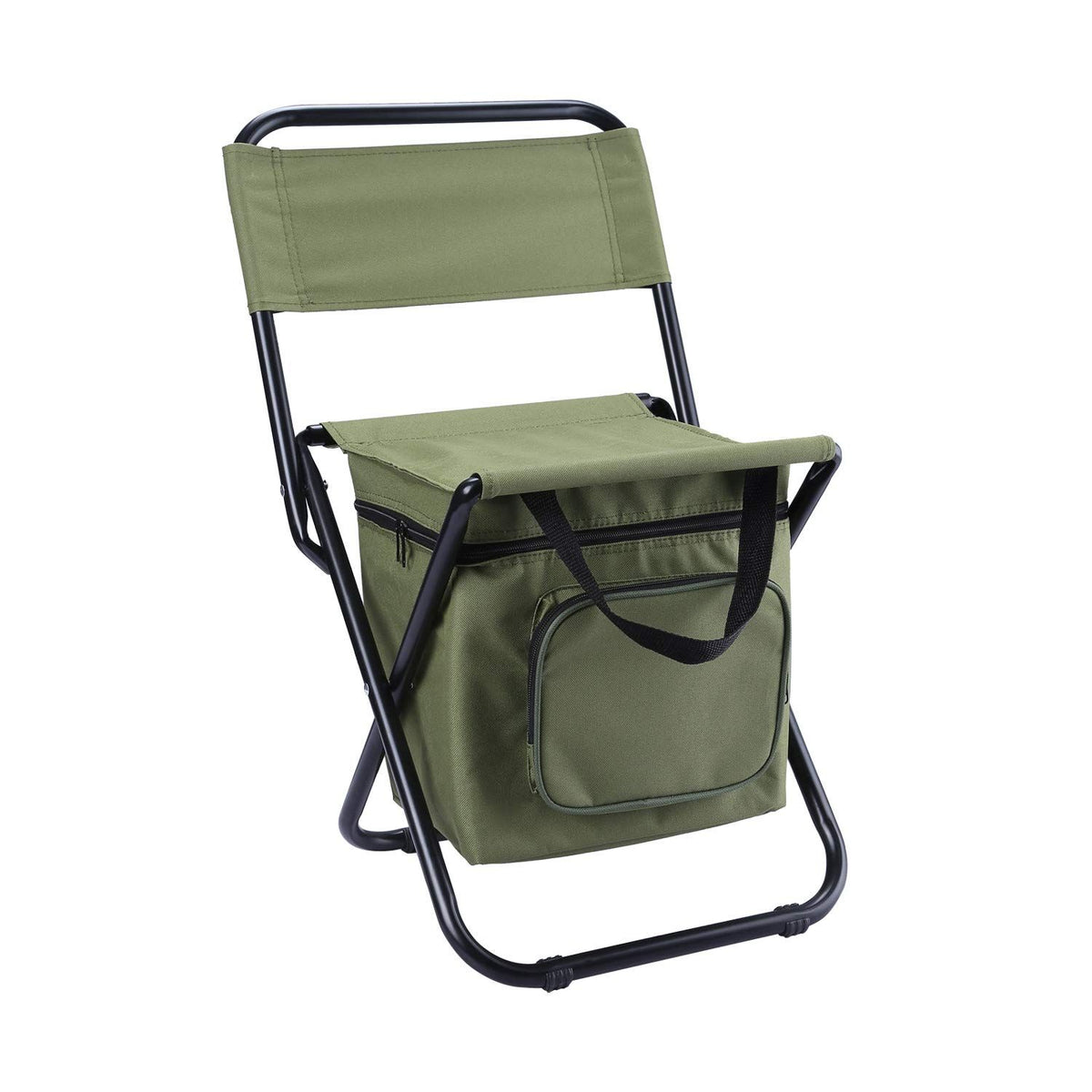 3-in-1 Folding Fishing Chair with Cooler Bag – Green