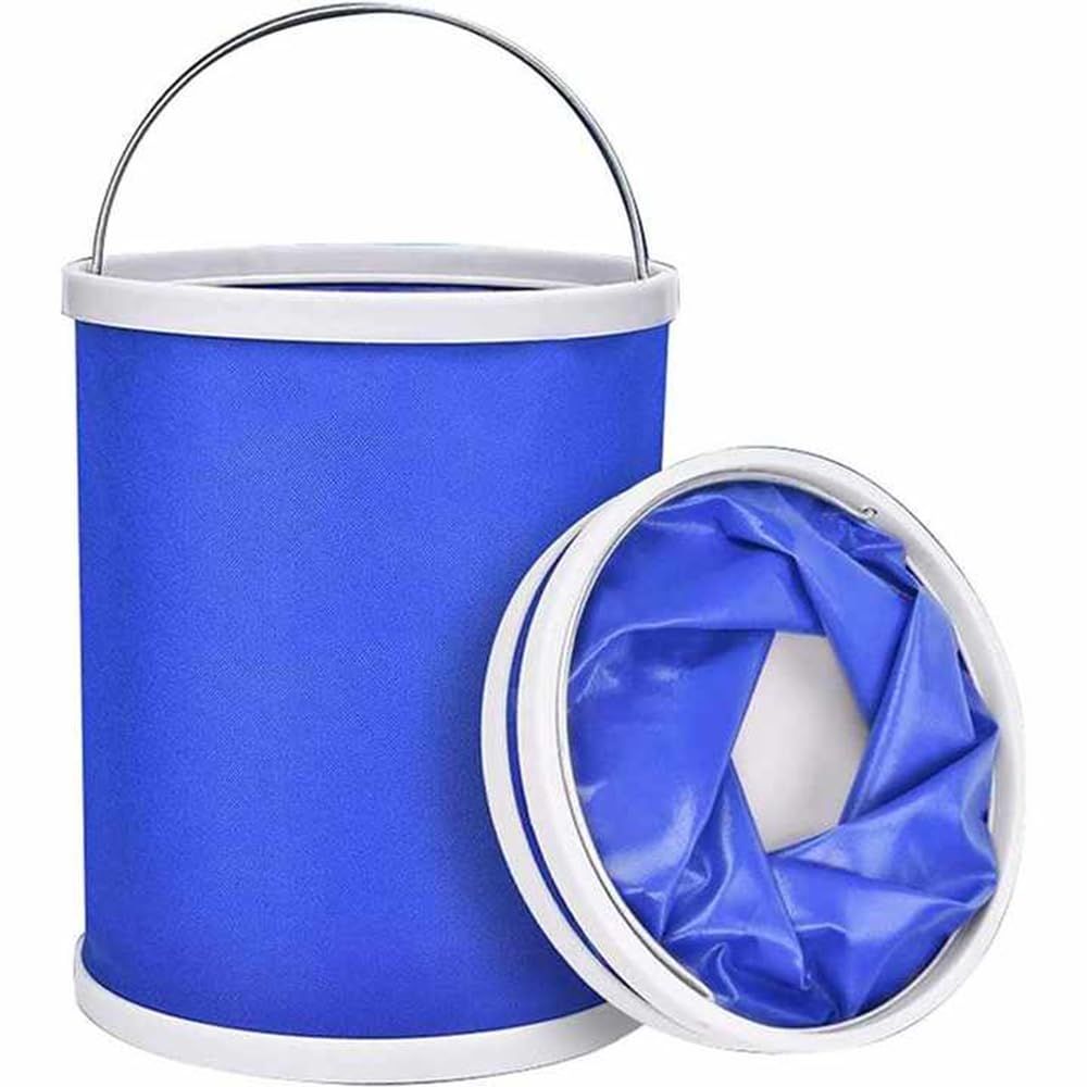 Collapsible 11L Bucket with Storage Case – Blue