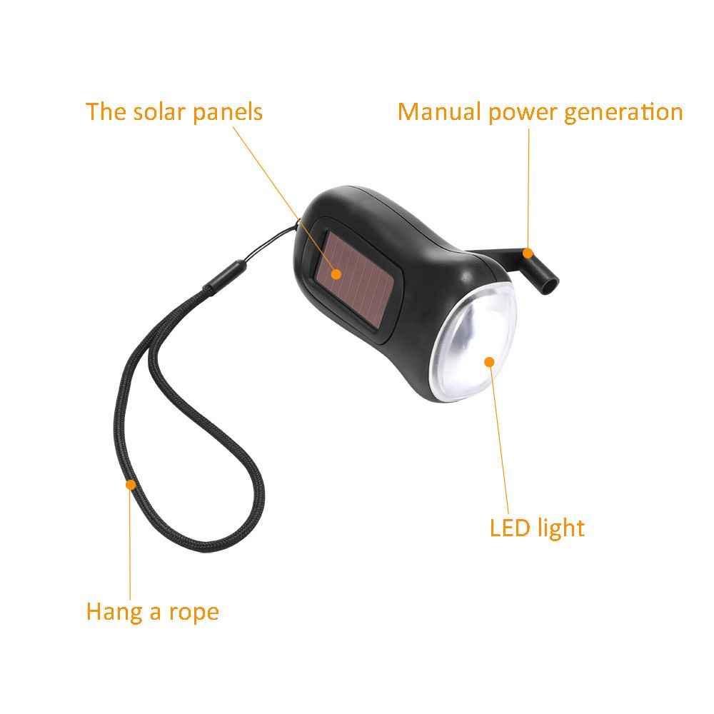 Hand-Crank & Solar Emergency Torch