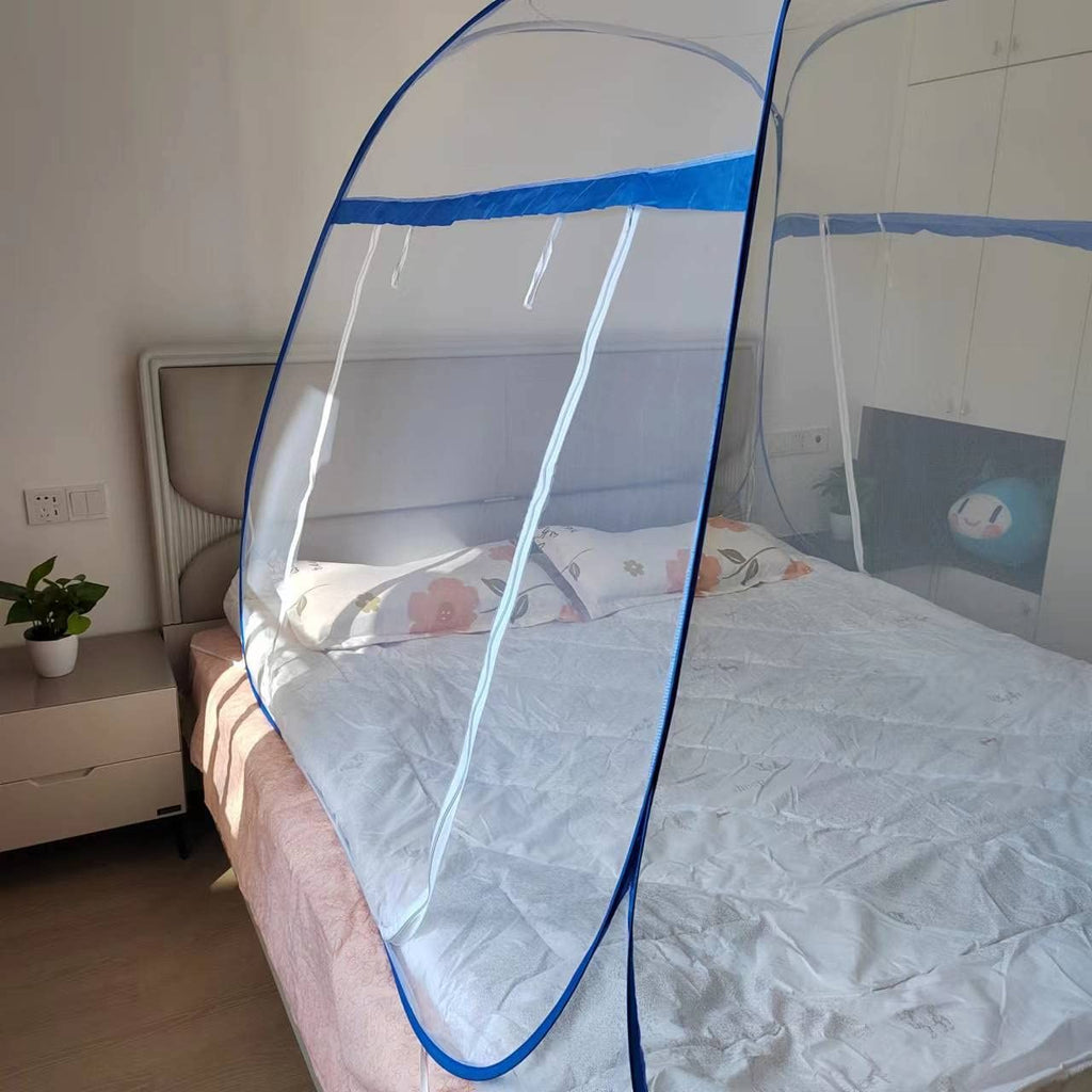King Size Pop-Up Mosquito Net Tent – Blue