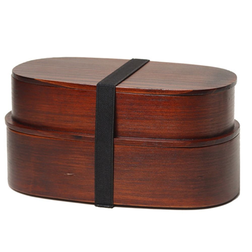 Double-Layer Wooden Bento Lunch Box