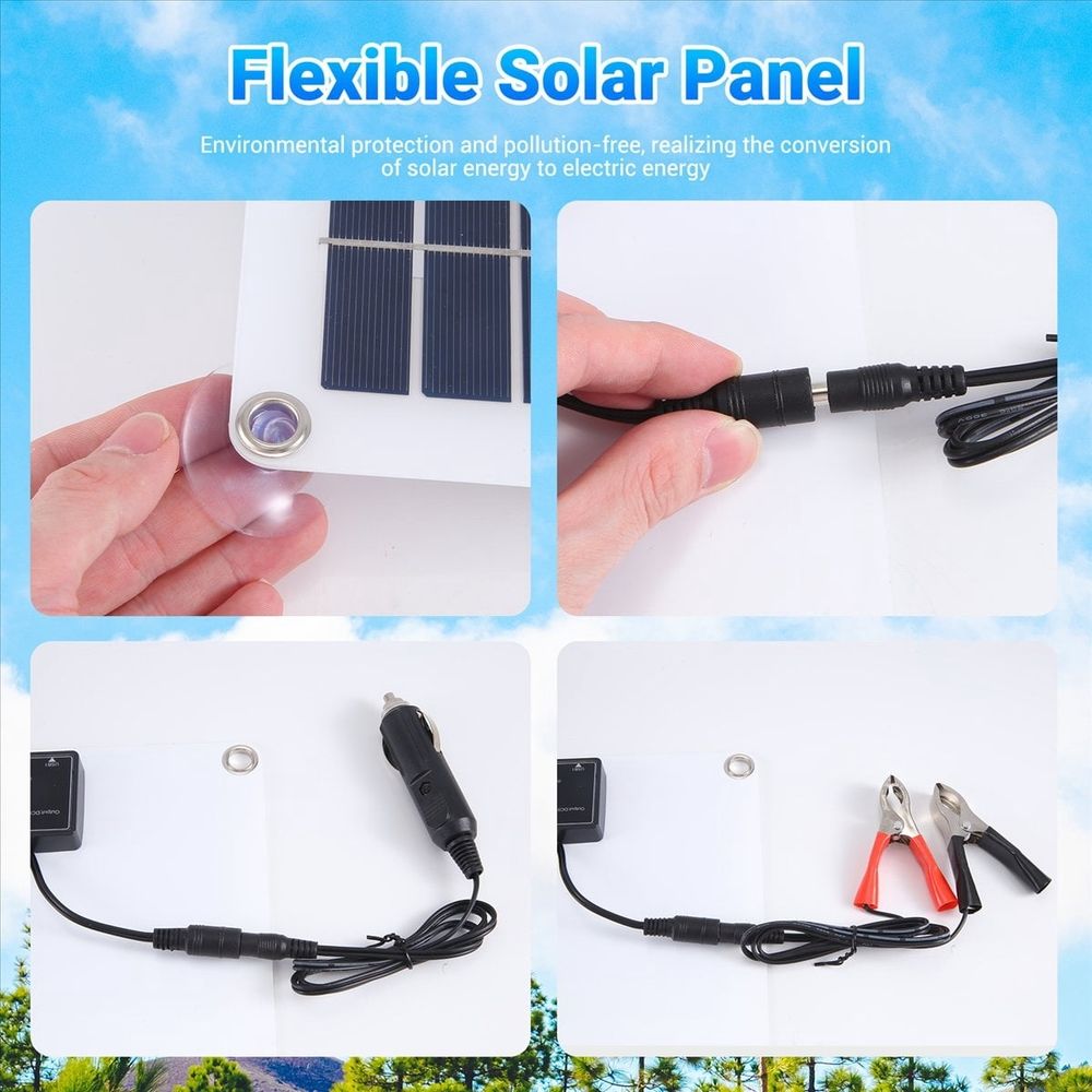 15W Flexible Solar Panel with Dual USB