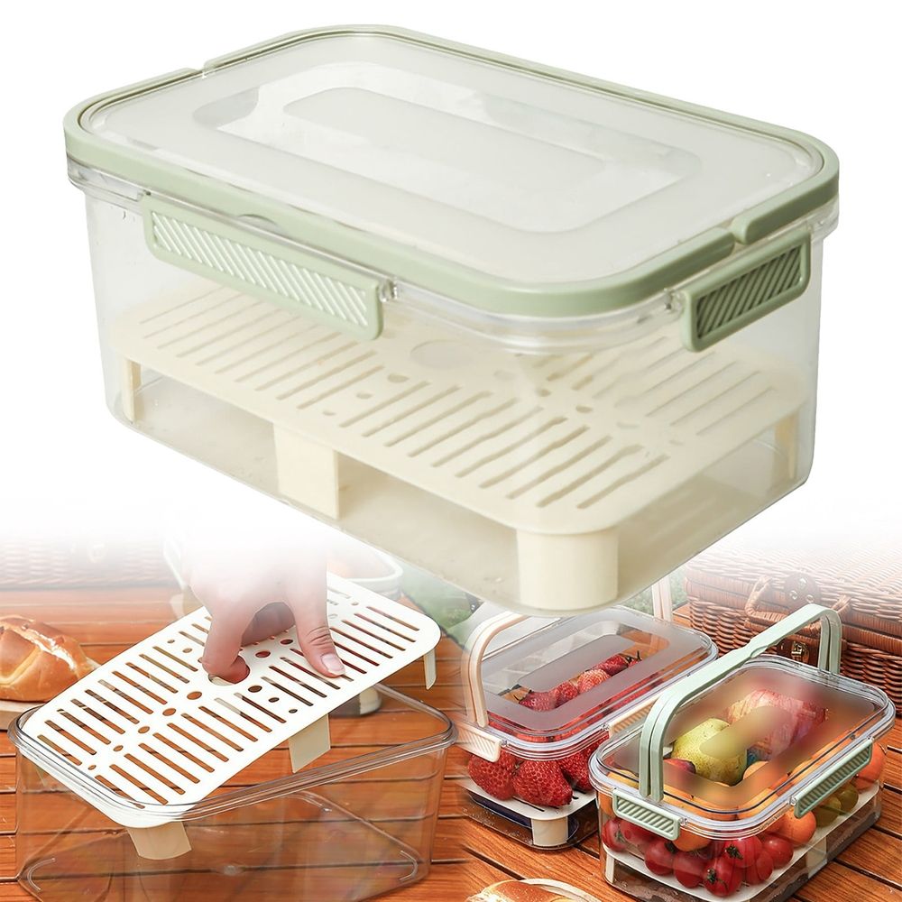 Mini Snack Cooler Box with Drain Divider