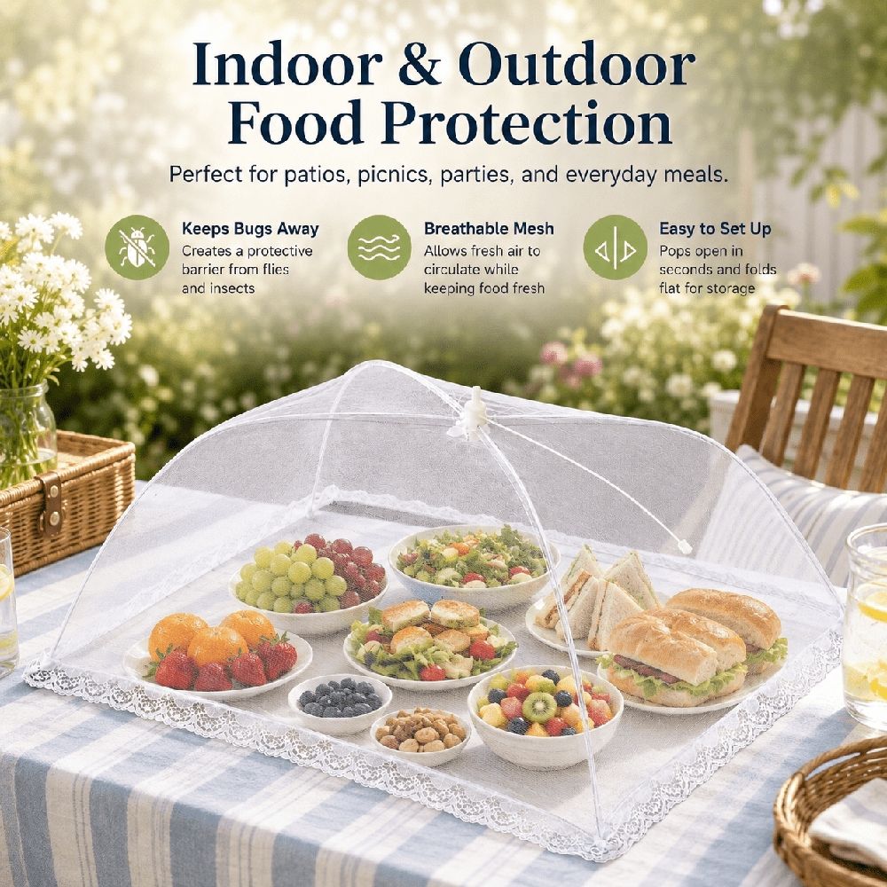 Large Pop-Up Mesh Food Cover 50 x 43 cm