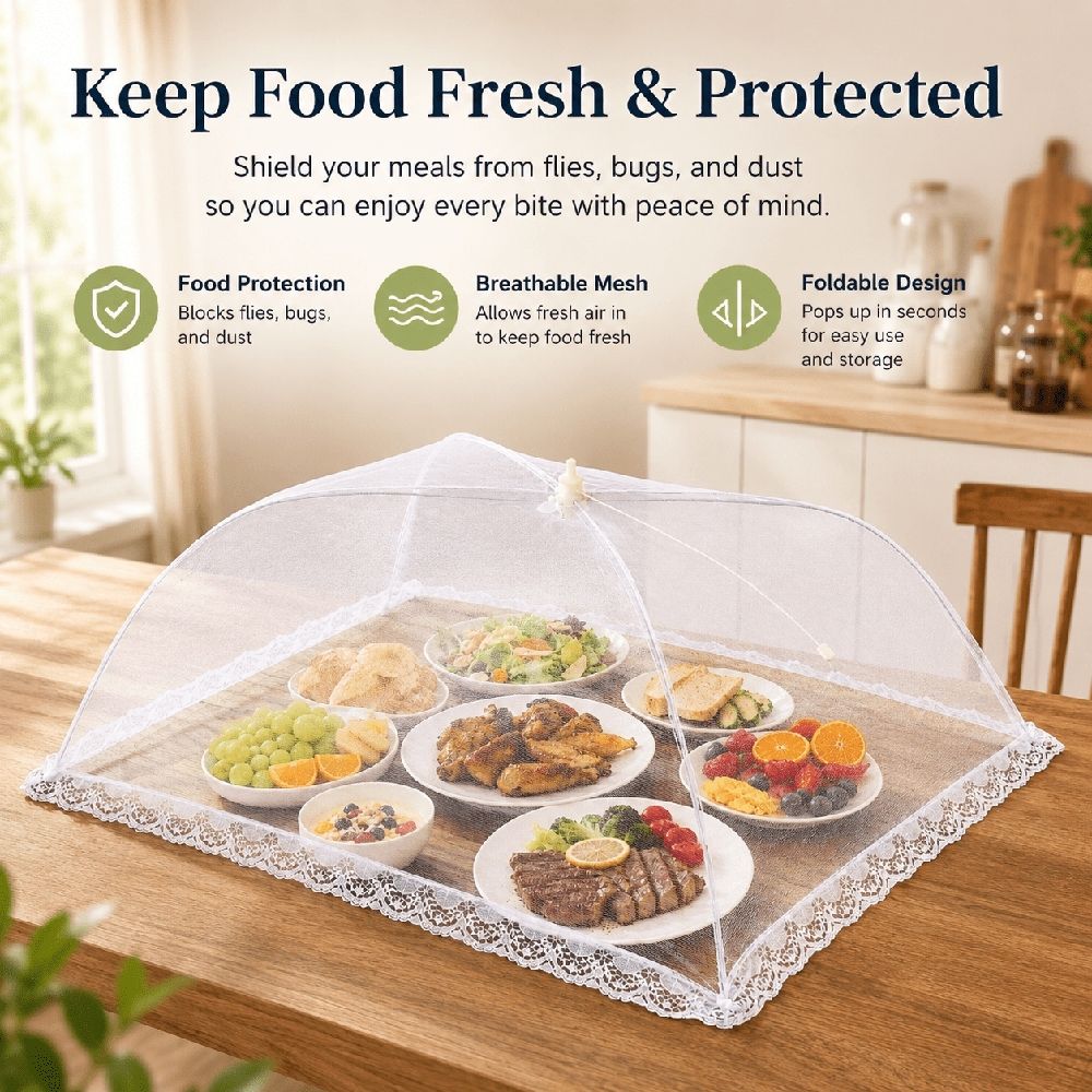 Large Pop-Up Mesh Food Cover 50 x 43 cm