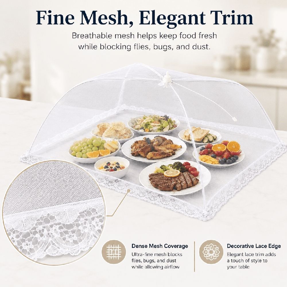 Large Pop-Up Mesh Food Cover 50 x 43 cm