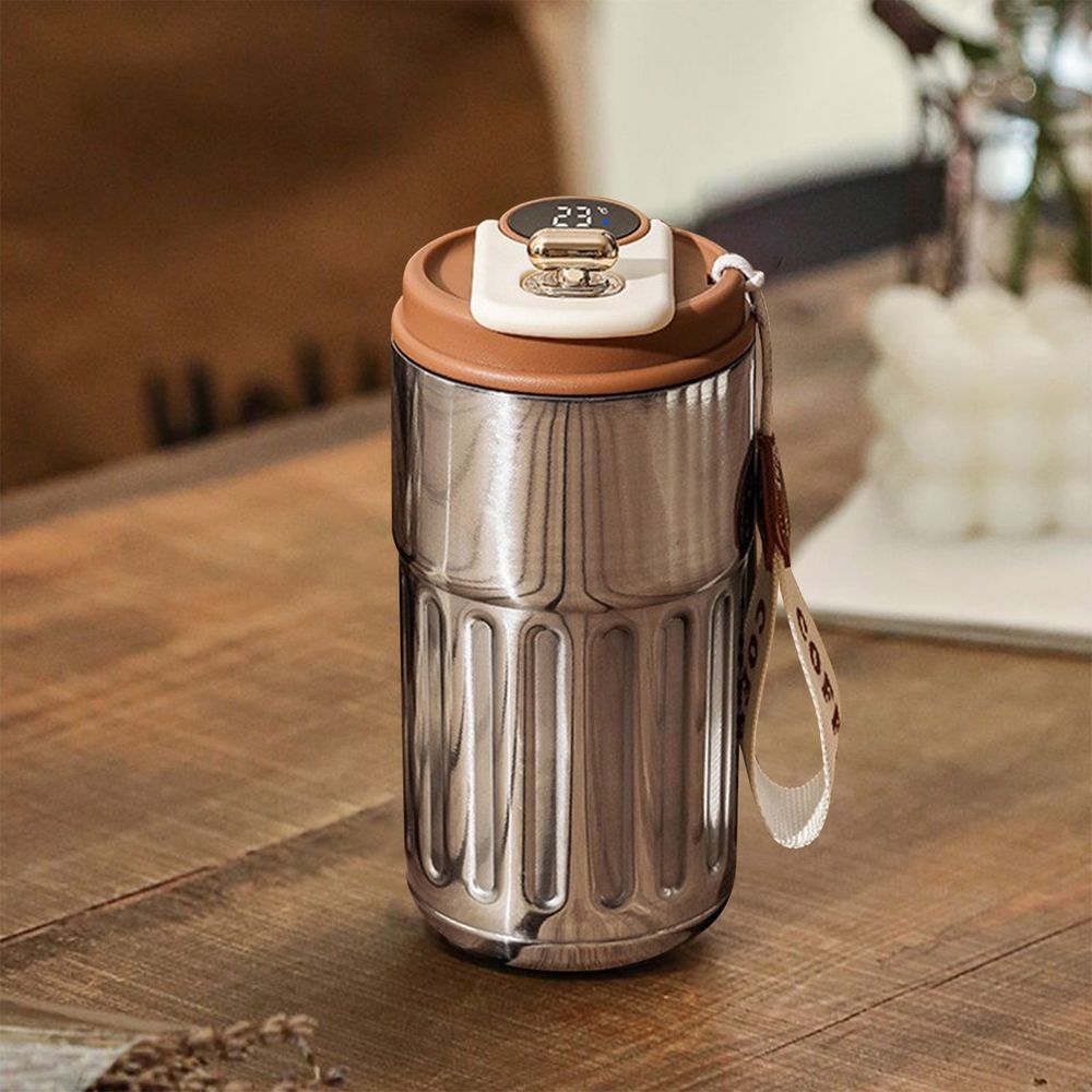 Smart Insulated Travel Mug with LED Temperature Display