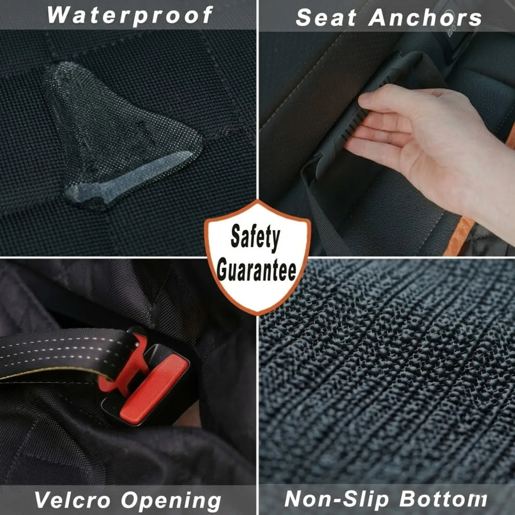 CARLA HOME Waterproof Dog Car Seat Cover Hammock – Black