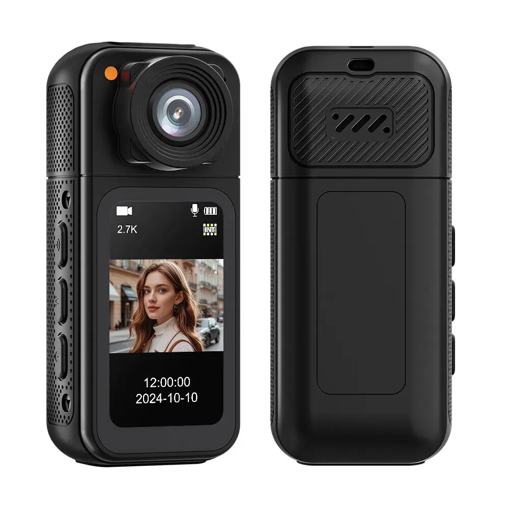 2.7K Mini Action Camera with Rotating Lens