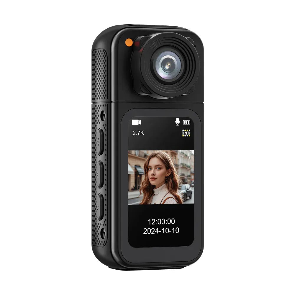 2.7K Mini Action Camera with Rotating Lens