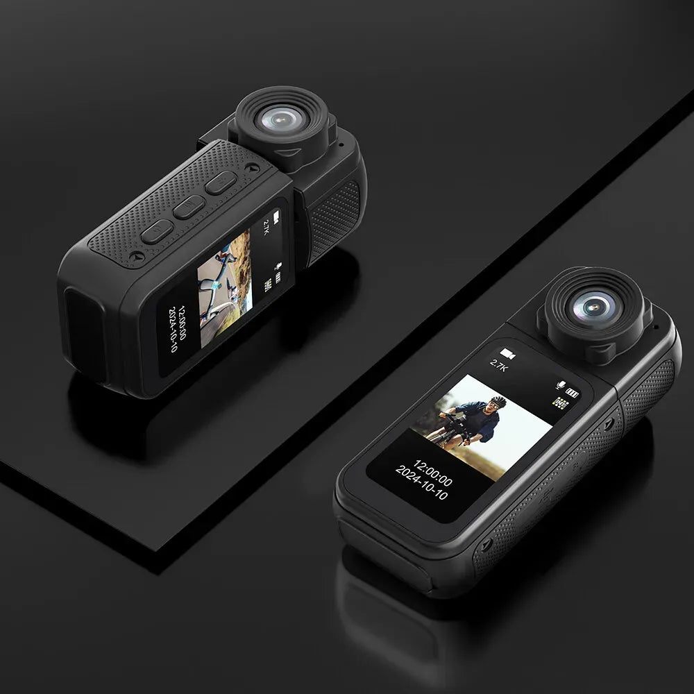 2.7K Mini Action Camera with Rotating Lens