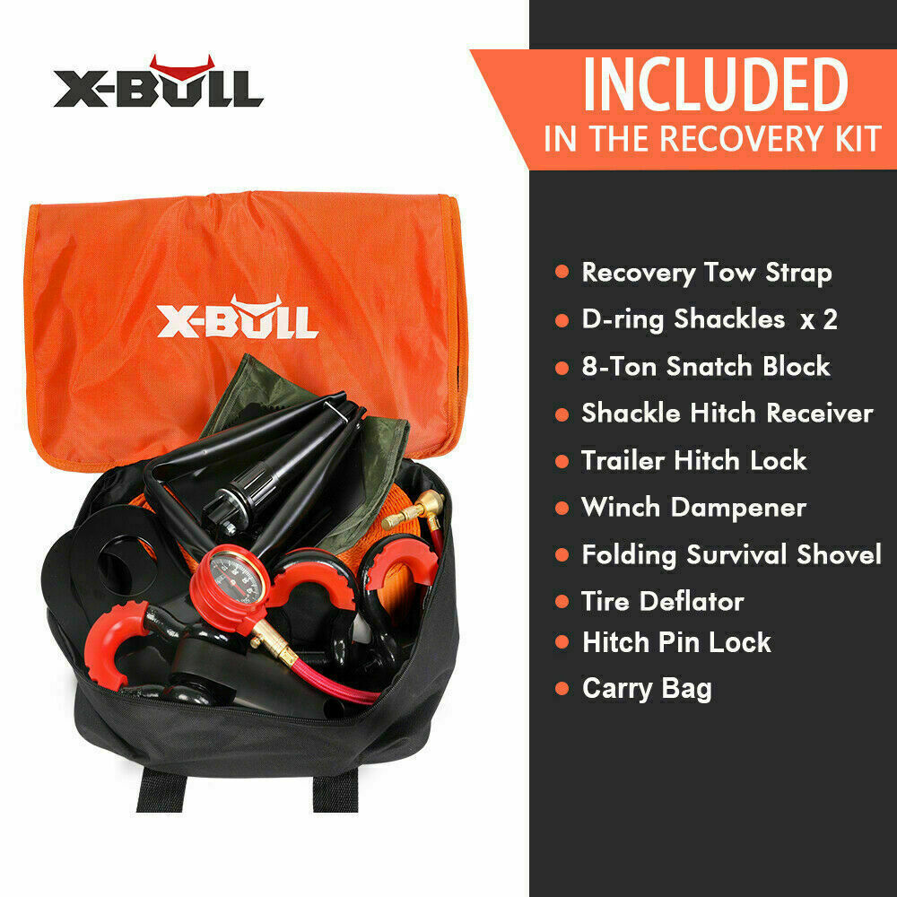 X-BULL 11-Piece Winch Recovery Kit