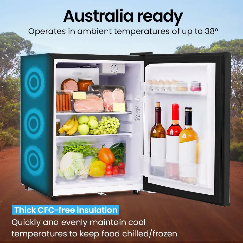 GECKO 70L Portable Fridge Freezer 12V/24V – Black