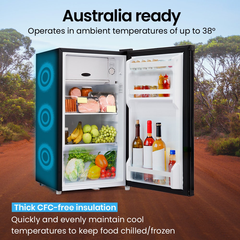 GECKO 95L Upright Portable Fridge Freezer 12V/24V – Black