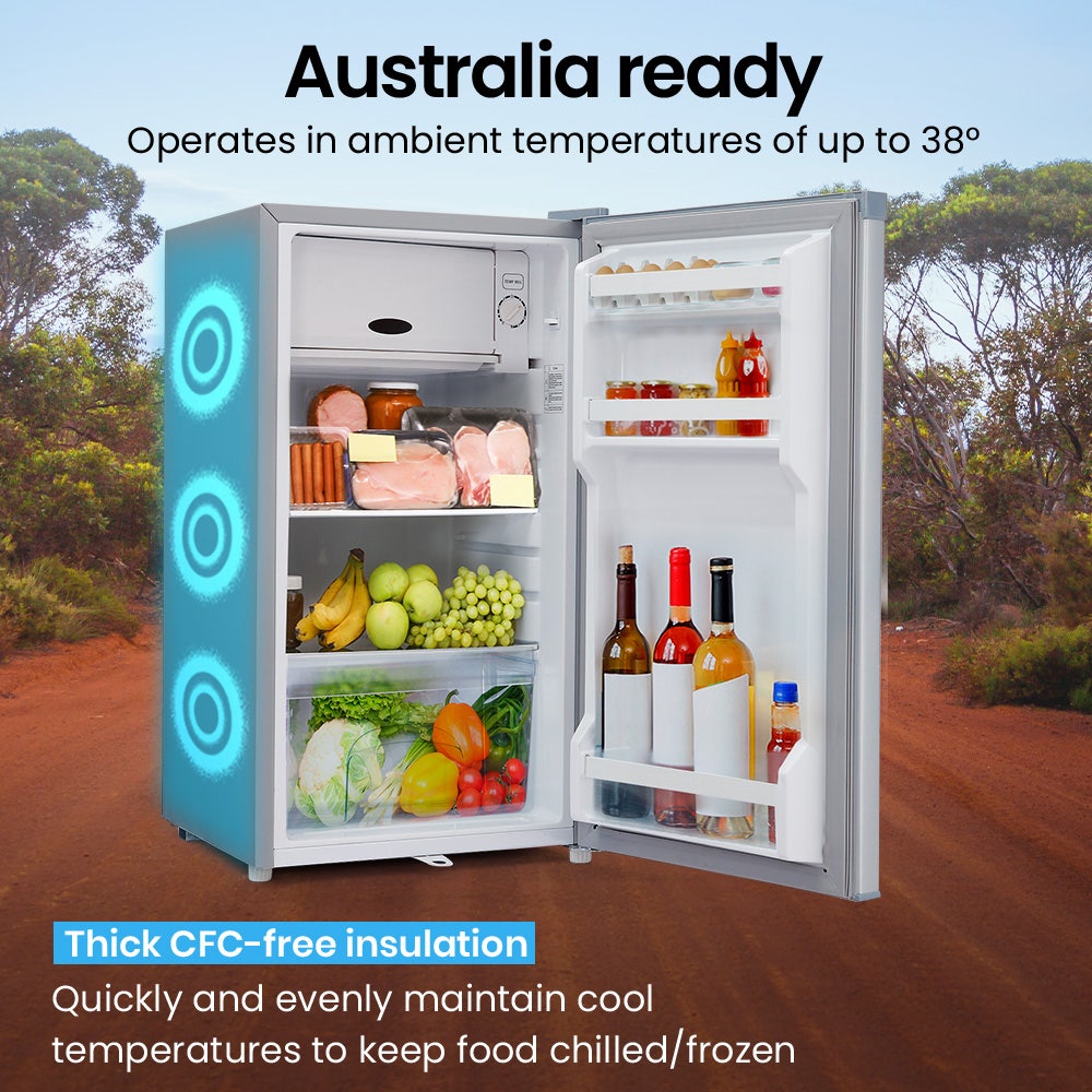 GECKO 95L Upright Portable Fridge Freezer 12V/24V – Silver