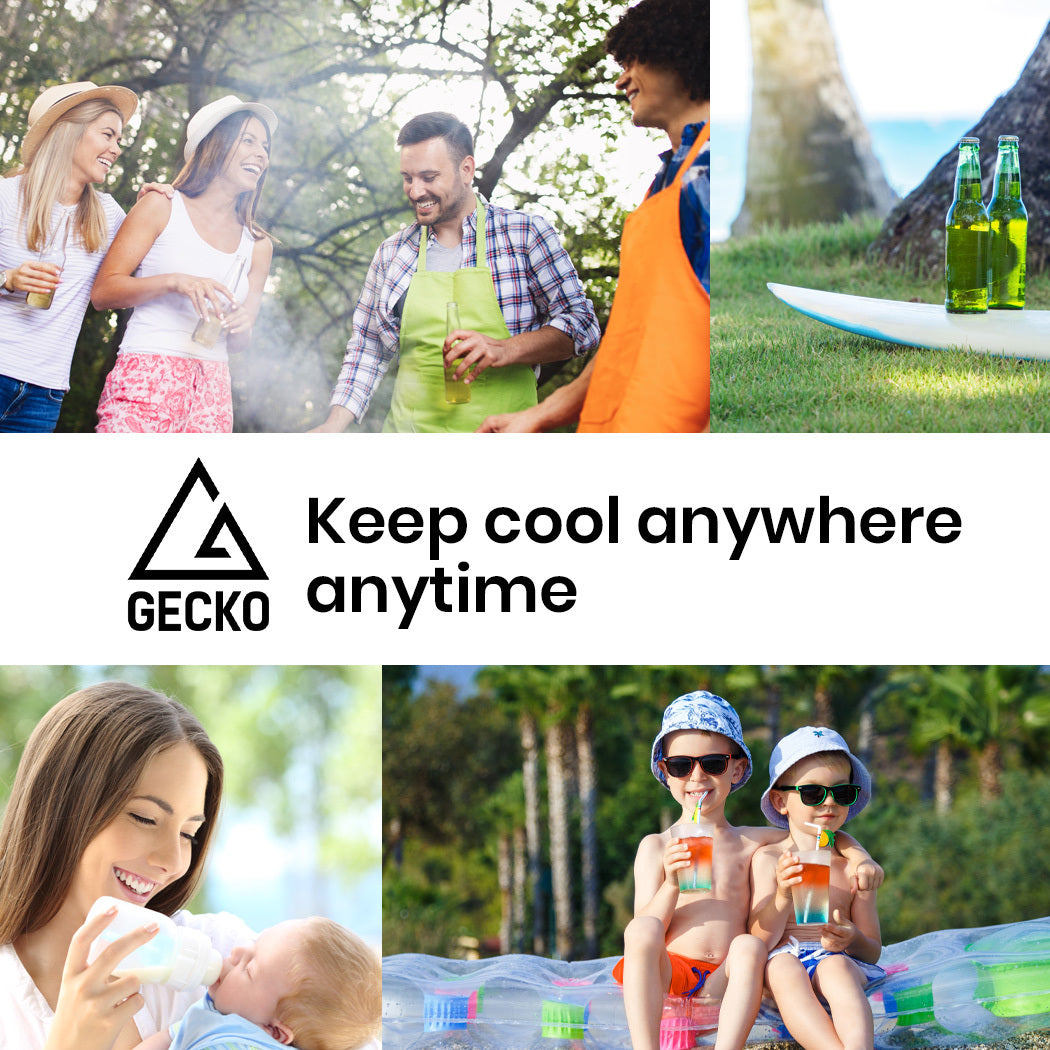 GECKO 95L Upright Fridge Freezer 12V/24V – Black (27L Freezer)