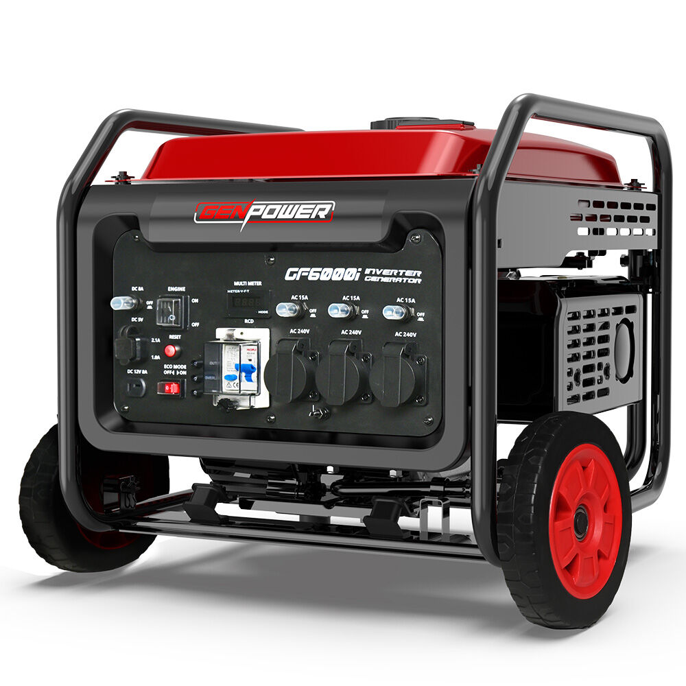 GENPOWER 5kW Inverter Generator (6kW Peak) with Wheels & RCD