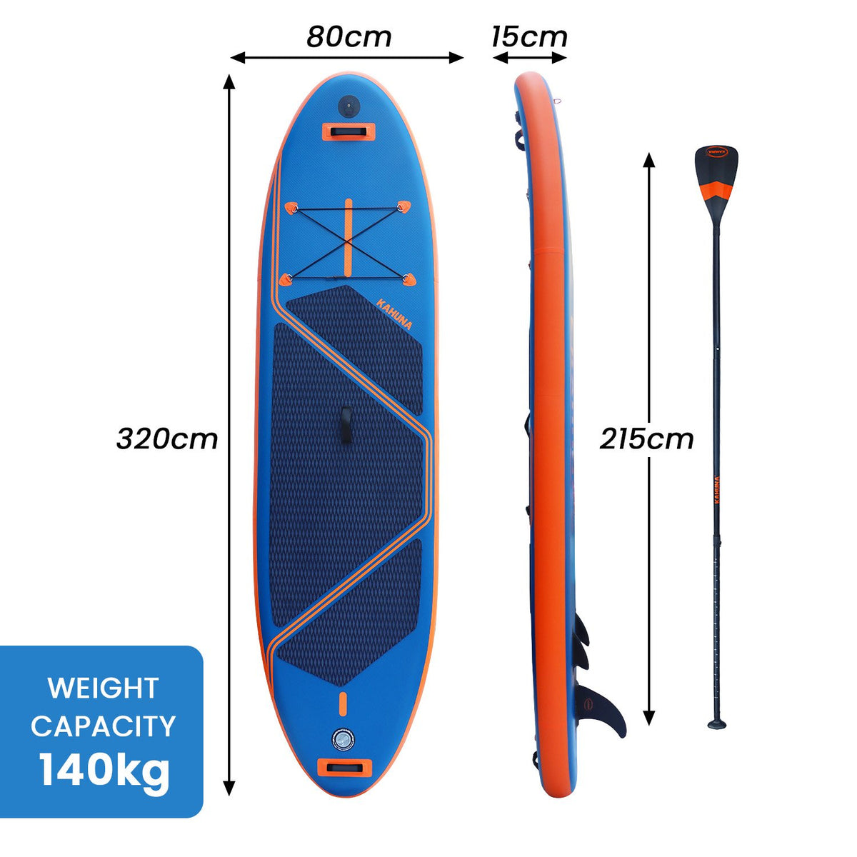 Kahuna Kai 10.6ft Inflatable Stand Up Paddle Board Set