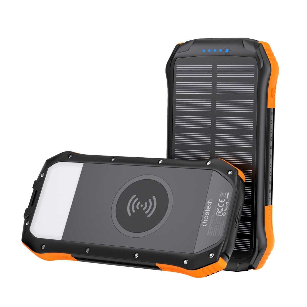 CHOETECH 20,000mAh Solar Power Bank with Wireless Charging (B657)