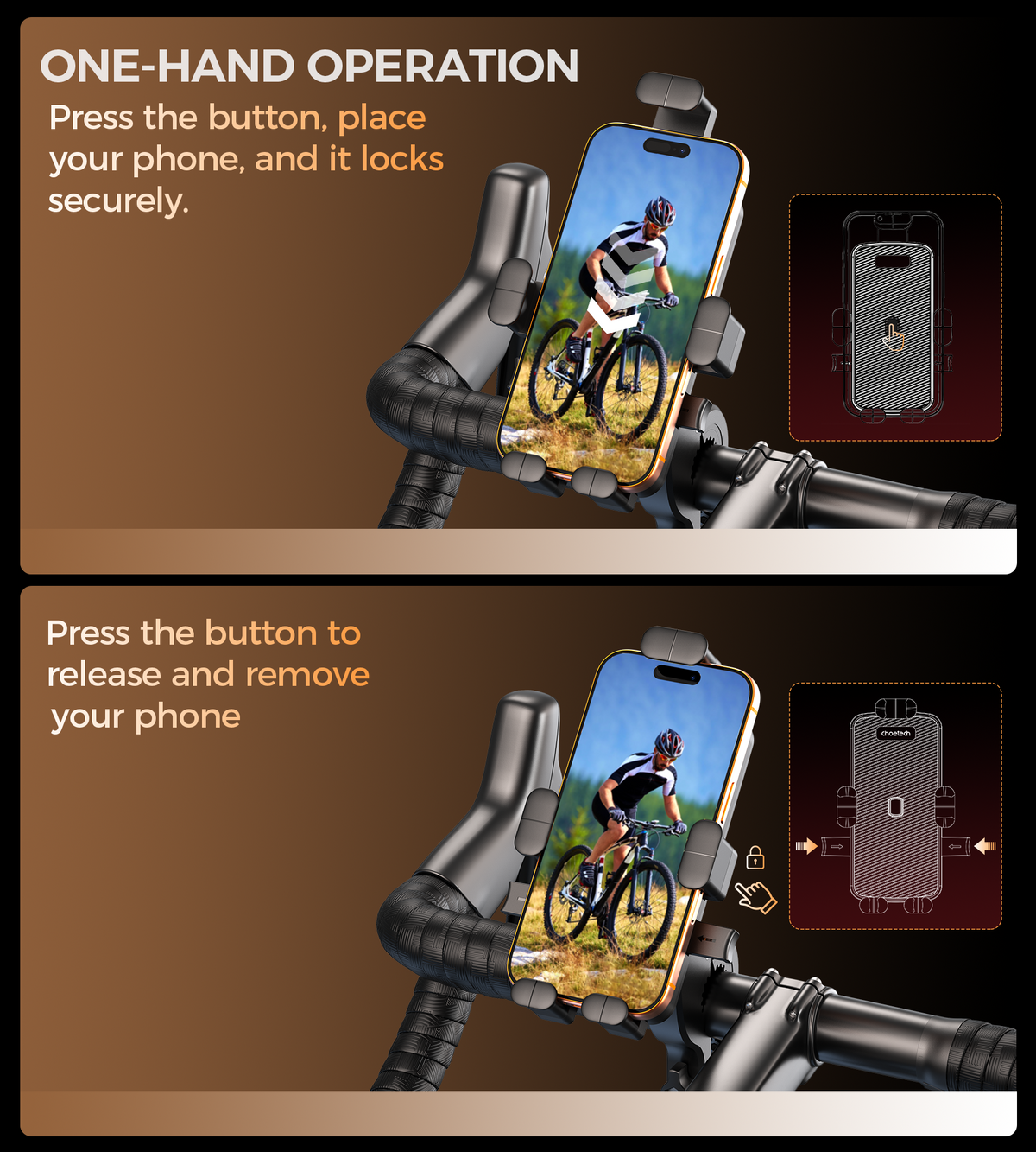 Choetech H092 Bike Handlebar Phone Mount