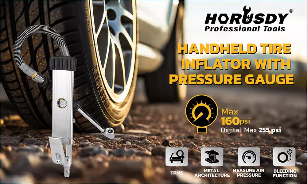 3-in-1 Tyre Inflator Gauge – 255PSI