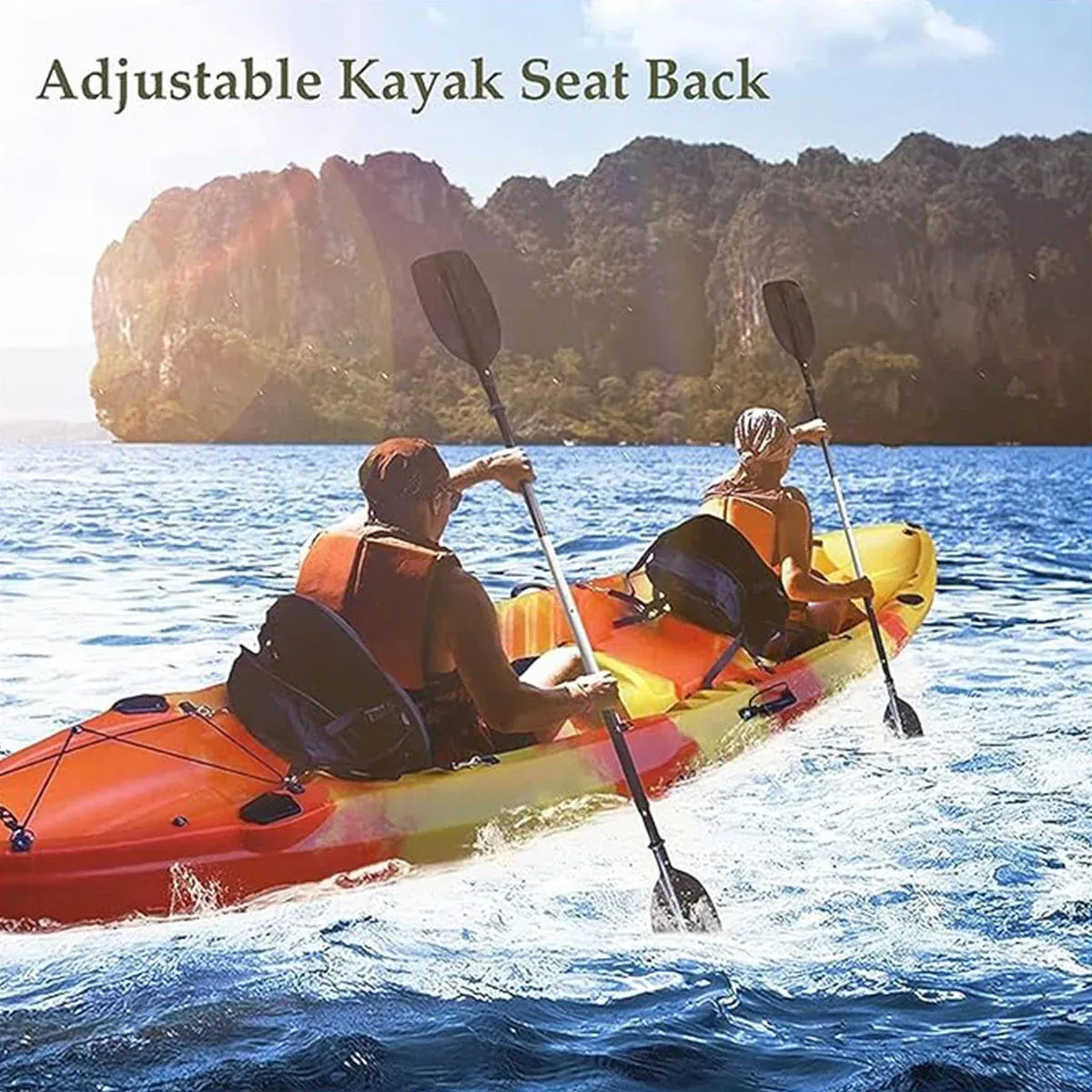 Kayak Seat Cushion with Backrest & Storage Bag